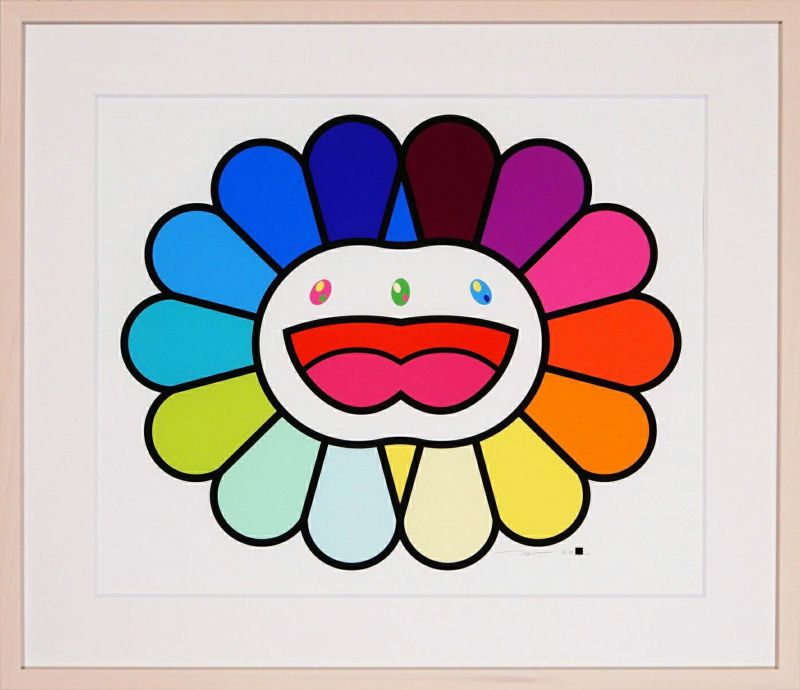 マルチカラーダブルフェイス・ホワイト」村上隆｜美術品・絵画