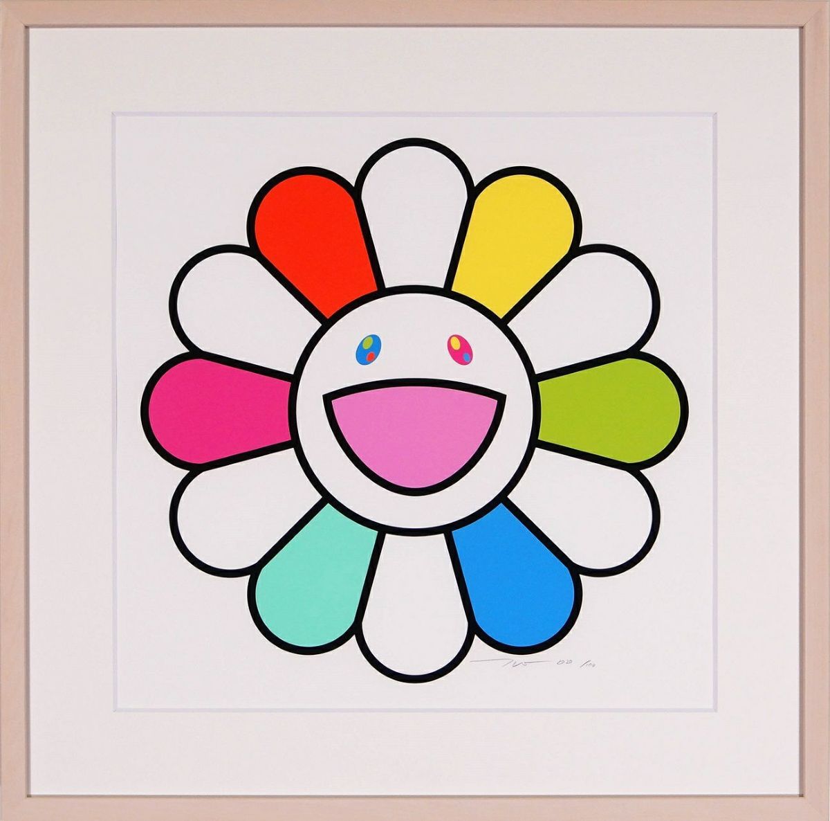 37,800円村上隆　『　笑顔の女の子　』　Flower #0085 Murakami 未開封