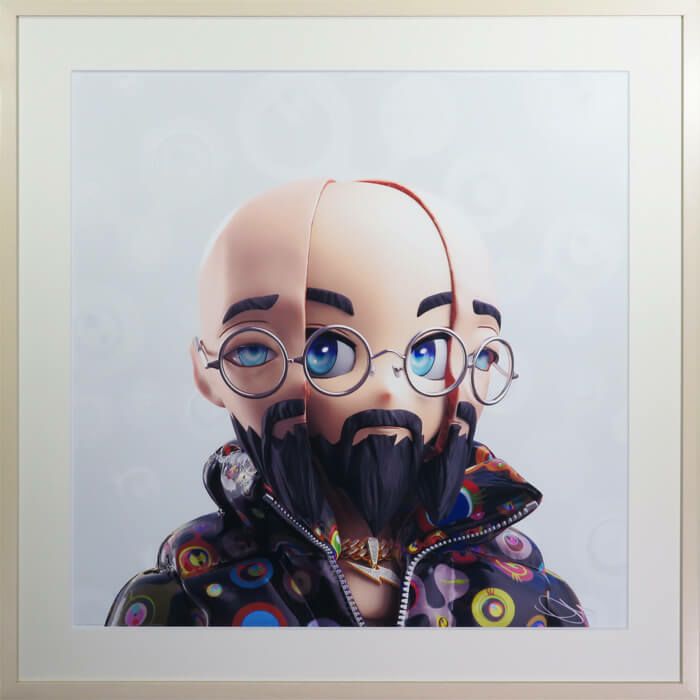 ED100□smile_01 w M.F 追い掛け 村上隆 mebae 版画 スマイル 